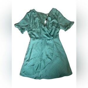 BCBGeneration Teal Polka Dot Mini Dress